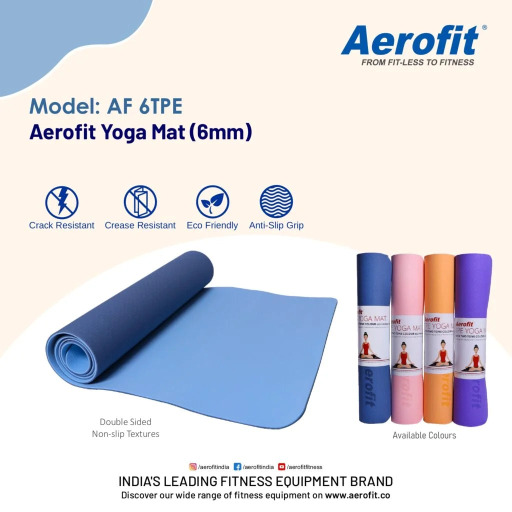 AF 6 TPE 6 MM 2 Tone Colored Yoga Mat